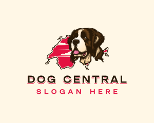 Saint Bernard Switzerland Dog logo design