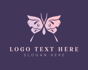 Pink Female Butterfly logo