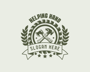 Rustic Axe Hammer logo design