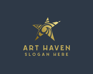 Golden Star Art Studio logo design