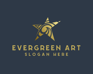 Golden Star Art Studio logo design