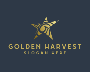 Golden Star Art Studio logo design