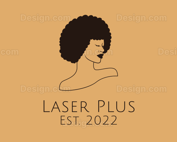 Woman Afro Beauty Salon Logo