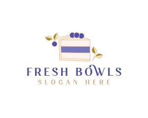 Blueberry Sweet Dessert logo design