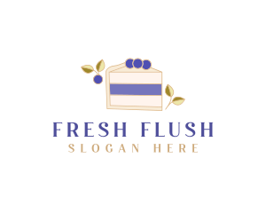 Blueberry Sweet Dessert logo design