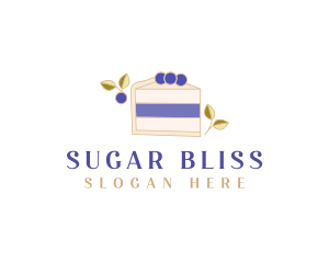 Blueberry Sweet Dessert logo design