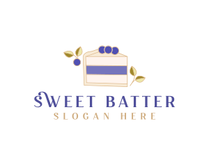 Blueberry Sweet Dessert logo design