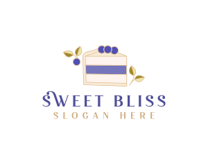 Blueberry Sweet Dessert logo design