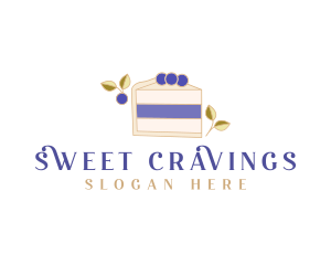 Blueberry Sweet Dessert logo design