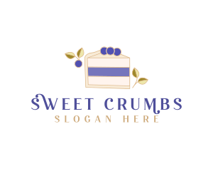 Blueberry Sweet Dessert logo design