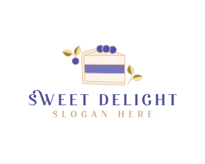 Blueberry Sweet Dessert logo design