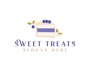 Blueberry Sweet Dessert logo design