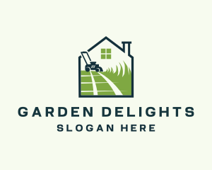 Garden Lawn Mower logo design