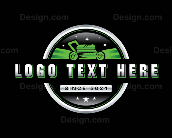 Garden Mower Landscaping Logo