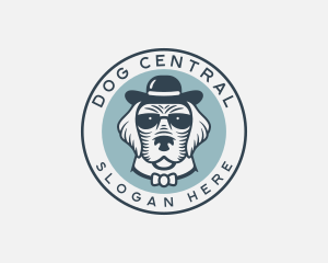 Bowler Hat Fashion Dog logo design