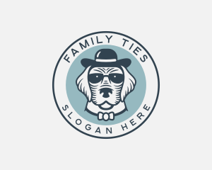 Bowler Hat Fashion Dog logo design