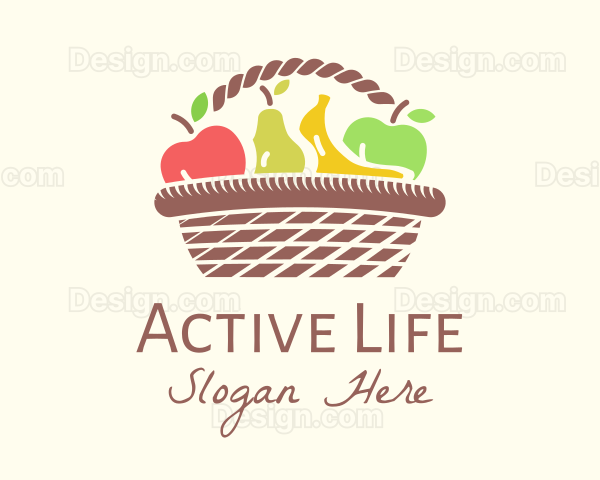Healthy Fruit Basket Logo
