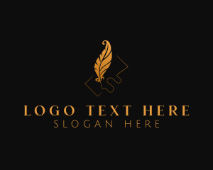 Gold Feather Writing Logo