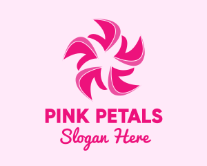 Pink Flower Petals logo design