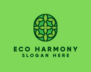 Eco Leaf Tile logo design