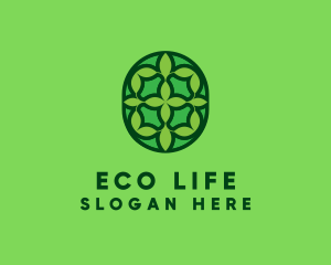 Eco Leaf Tile logo design