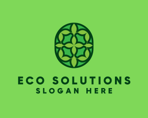 Eco Leaf Tile logo design