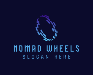 Abstract Wheel Technology logo design