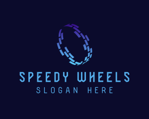 Abstract Wheel Technology logo design