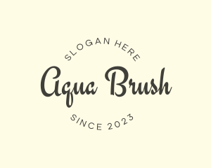 Classic Brush Calligraphy logo design