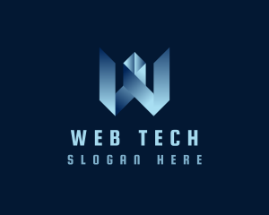 Tech Startup Letter W logo design