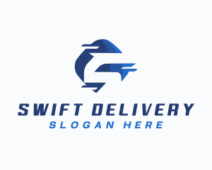 Logistics Delivery Letter S logo design