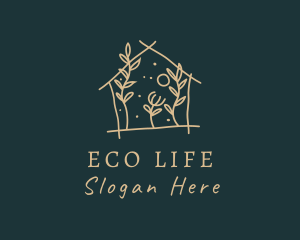 Eco Leaf Home  logo design