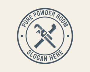 Pipe Wrench Plumbing Tool logo