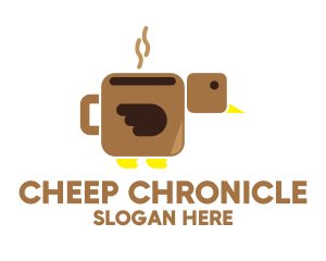 Brown Coffee Bird logo design