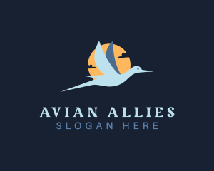 Flying Avian Bird logo