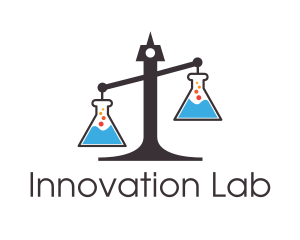 Legal Science Lab Scales of Justice logo design