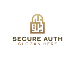 Maze Security Padlock  logo design