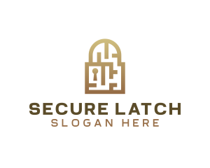 Maze Security Padlock  logo design