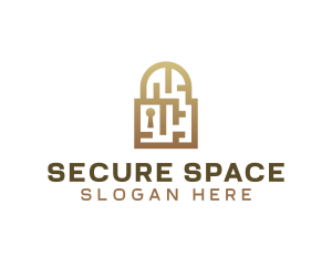 Maze Security Padlock  logo design