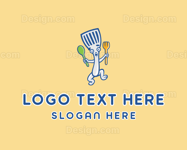 Spatula Diner Cartoon Logo