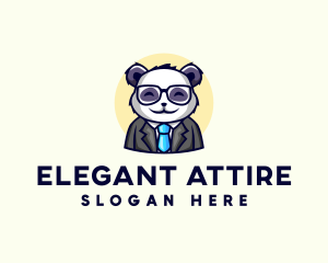 Professional Panda Formal Suit logo design