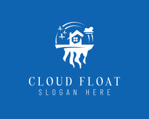 Floating House Landscape  logo design