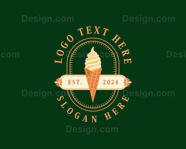 Ice Cream Dessert Logo