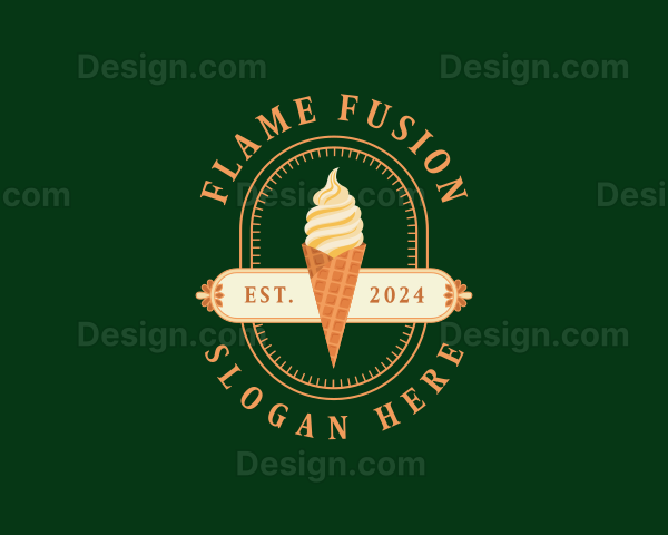 Ice Cream Dessert Logo