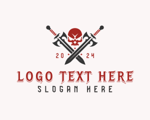 Skull Sword Weapon logo