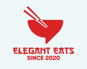 Red Chopsticks Bowl logo