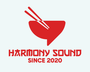 Red Chopsticks Bowl logo