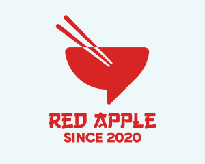 Red Chopsticks Bowl logo