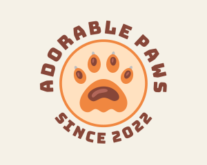 Animal Paw Print logo design