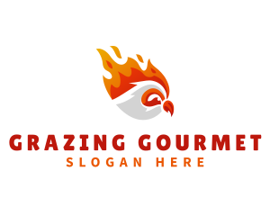 Burning Chicken Diner logo design